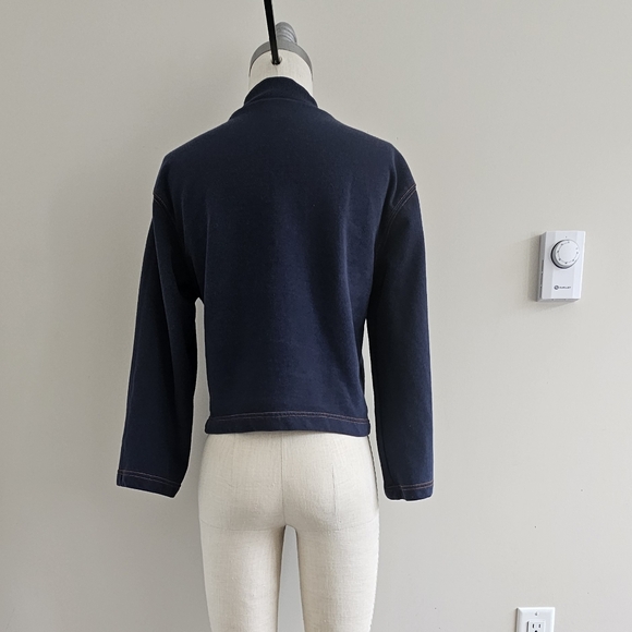 Navy cropped sweater - Picture 3 of 3